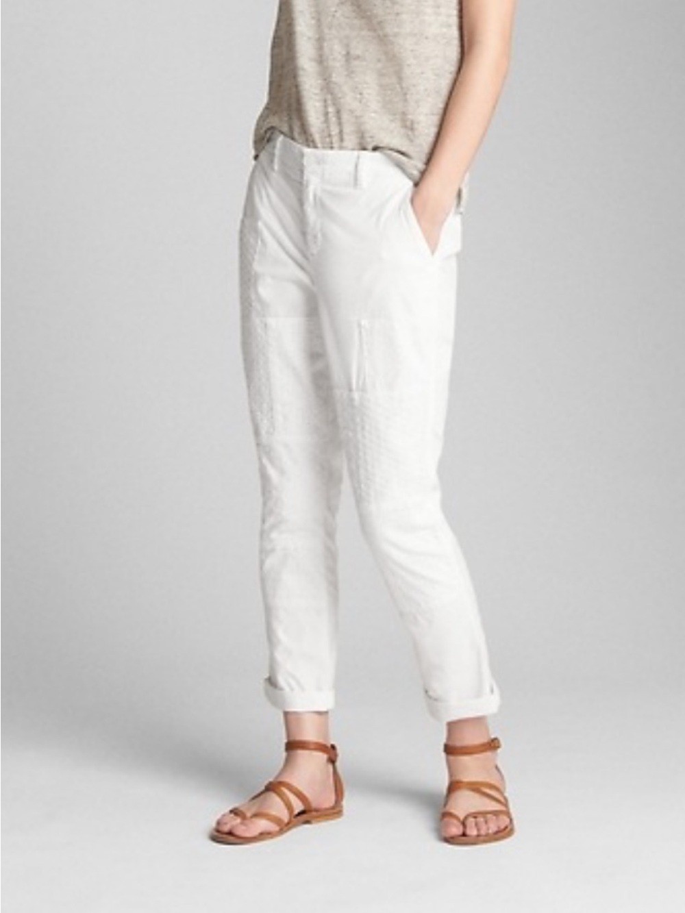 Gap Eyelet Chino Pants with Eyelet Patch Detail
